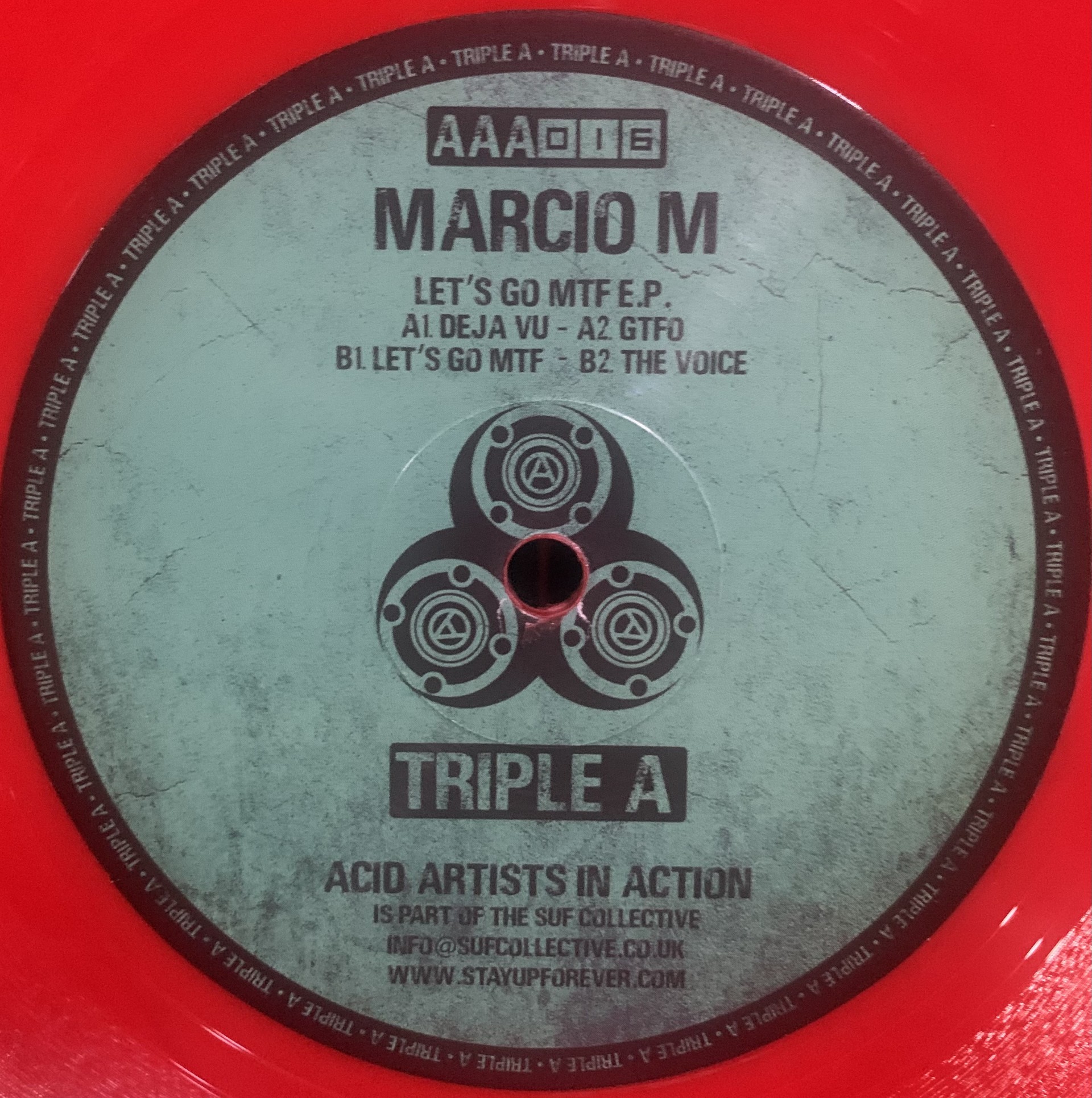 aaa016 – Let's Go MTF E.P. (limited edition solid red vinyl