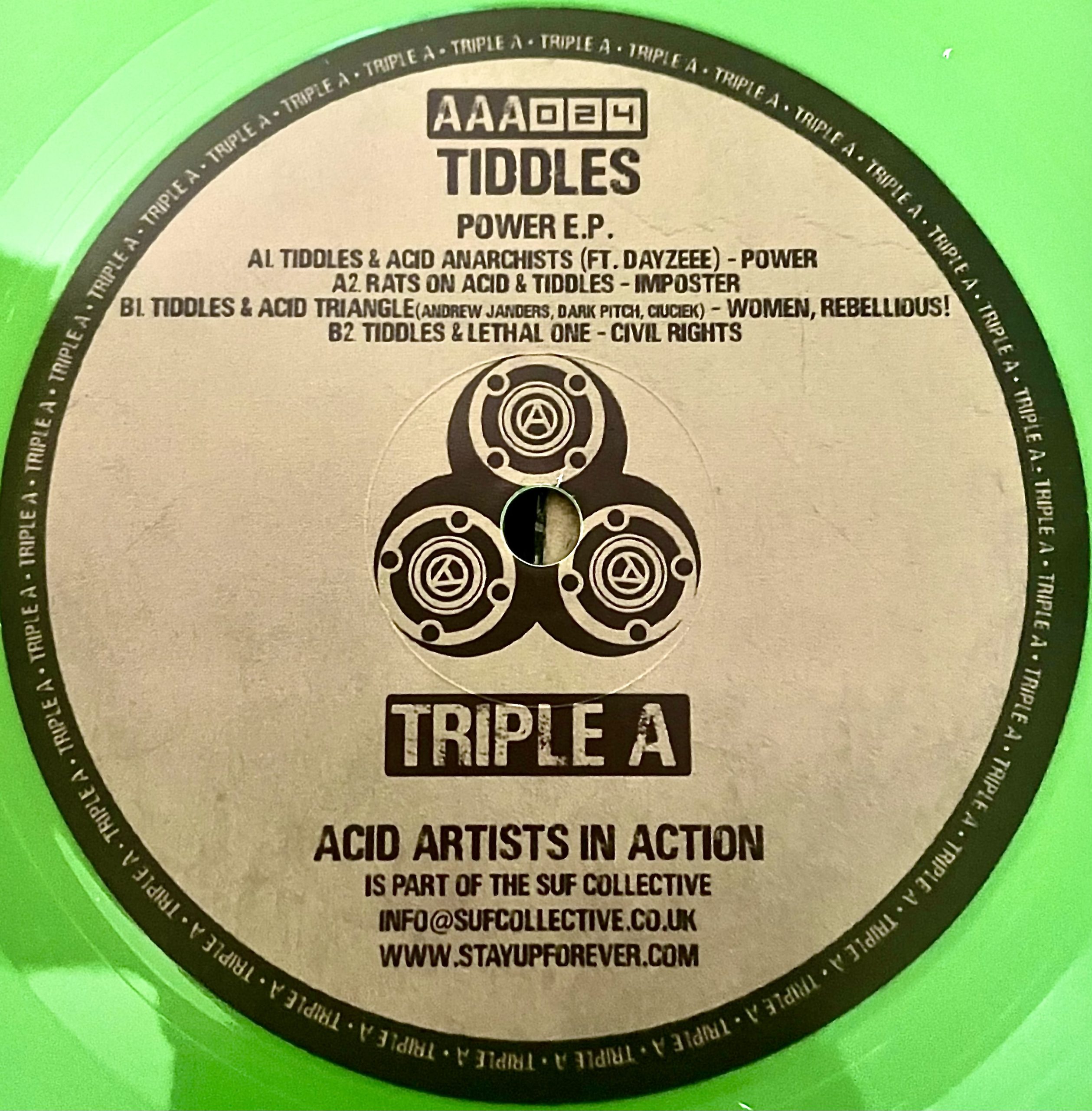 aaa024 – Power E.P. (limited press green vinyl) | Stay Up Forever