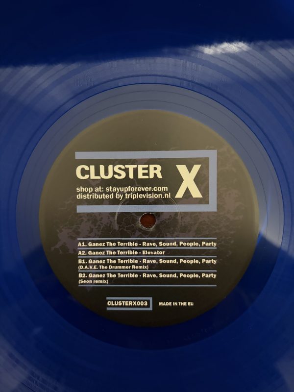 clusterx003 - The Rave, The Sound, The People, The Party (limited clear blue vinyl repress) - Image 2